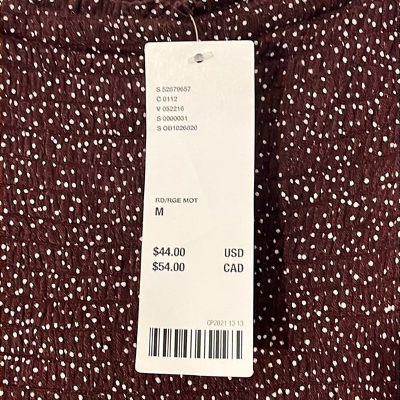 Urban Outfitters | New smocked crop blouse/top Womens size M blouson long sleeve - Picture 7 of 11